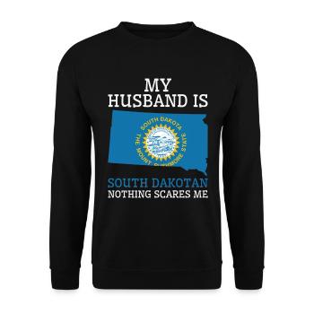 Nothing Scares Me South Dakotan Husband South - Unisex Sweatshirt - black - Front - Alina (178cm) & Michal (187cm)