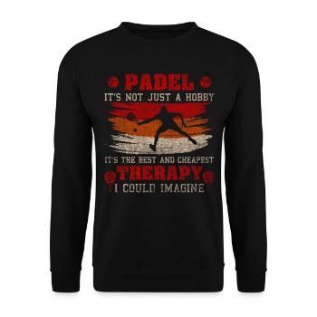 padel It's in my DNA padel - Unisex Sweatshirt - black - Front - Alina (178cm) & Michal (187cm)