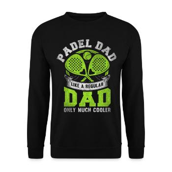 Cool Padel Dad Padel Player Father - Unisex Sweatshirt - black - Front - Alina (178cm) & Michal (187cm)