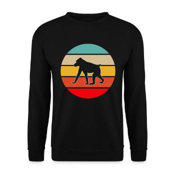 Singe Rétro - Sweat-shirt Unisexe - noir - Devant - Alina (178cm) & Michal (187cm)