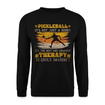 It's The Best and Cheapest Therapy Squash - Unisex Sweatshirt - black - Front - Alina (178cm) & Michal (187cm)