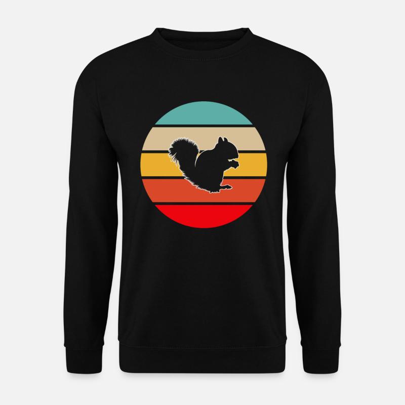 Eichhörnchen Retro - Unisex Pullover - Schwarz