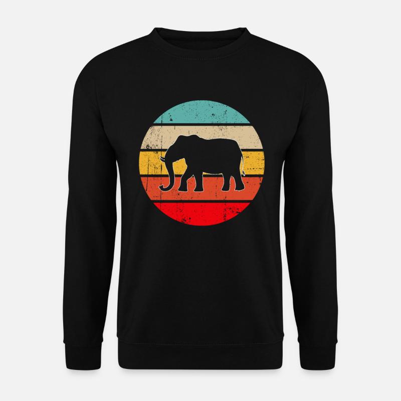 Elephant Retro - Unisex Sweatshirt - black