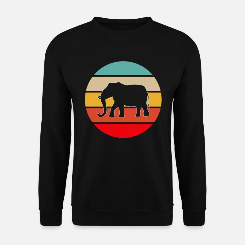 Elephant Retro - Unisex Sweatshirt - black