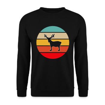Moose Retro - Sweat-shirt Unisexe - noir - Devant - Alina (178cm) & Michal (187cm)
