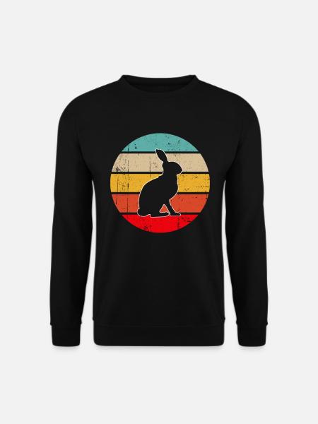 Lapin Rétro - Sweat-shirt Unisexe - noir