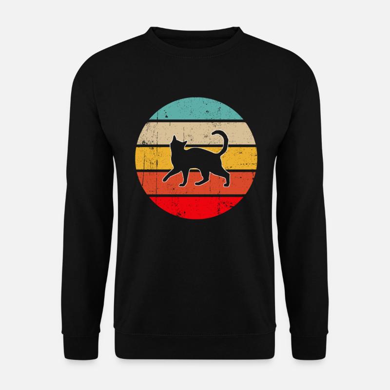 Cat Retro - Unisex Sweatshirt - black