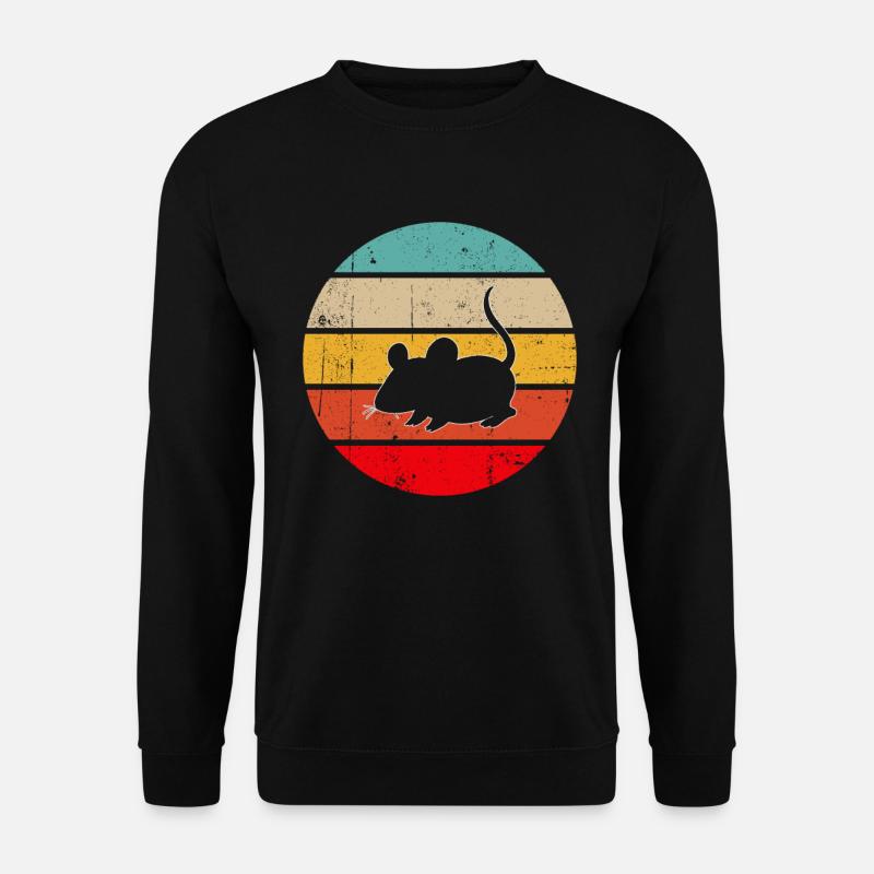 Maus Retro - Unisex Pullover - Schwarz