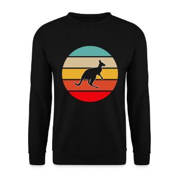 Kangourou Rétro - Sweat-shirt Unisexe - noir - Devant - Alina (178cm) & Michal (187cm)