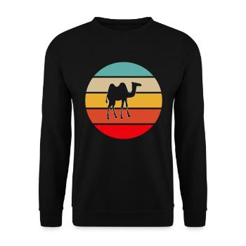 Camel Retro - Unisex Sweatshirt - black - Front - Alina (178cm) & Michal (187cm)