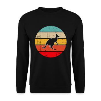 Kangourou Rétro - Sweat-shirt Unisexe - noir - Devant - Alina (178cm) & Michal (187cm)