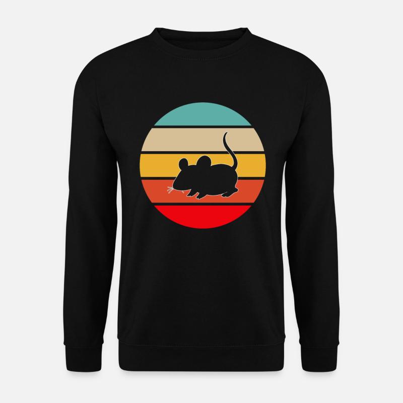 Maus Retro - Unisex Pullover - Schwarz