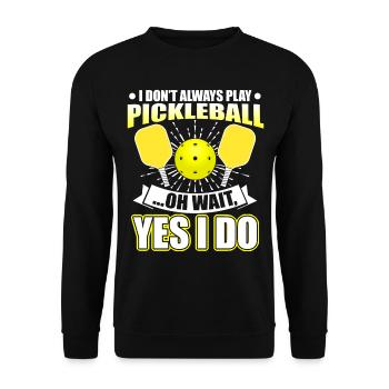 Funny Pickleball Player Paddleball Dinks Boys - Unisex Sweatshirt - black - Front - Alina (178cm) & Michal (187cm)