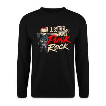 I used to be a punk rock musician Emo-punk music - Unisex Sweatshirt - black - Front - Alina (178cm) & Michal (187cm)