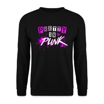 Hübsch Im Punkrock-musiker Emo-punk-musikliebhaber - Unisex Pullover - Schwarz - Vorne - Alina (178cm) & Michal (187cm)