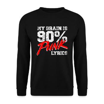 Lyrics by My Brain is 100% Punk Lyrics by - Unisex Sweatshirt - black - Front - Alina (178cm) & Michal (187cm)