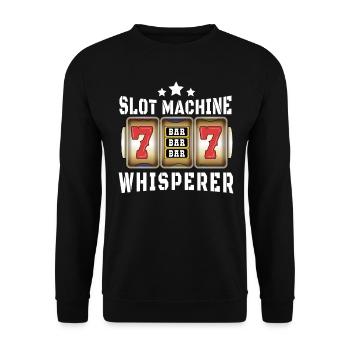 Kasino Glücksspiel Spielautomat Kartenspiel - Unisex Pullover - Schwarz - Vorne - Alina (178cm) & Michal (187cm)