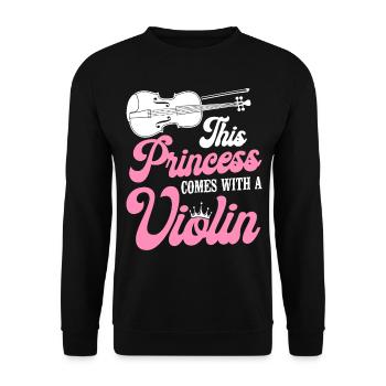 Violoniste Violoniste Fille This - Sweat-shirt Unisexe - noir - Devant - Alina (178cm) & Michal (187cm)