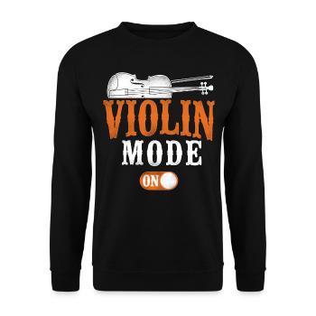 Violin Violinist Vintage Violin - Unisex Pullover - Schwarz - Vorne - Alina (178cm) & Michal (187cm)