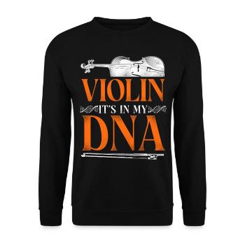 Violin Violinist Vintage Violin - Unisex Pullover - Schwarz - Vorne - Alina (178cm) & Michal (187cm)