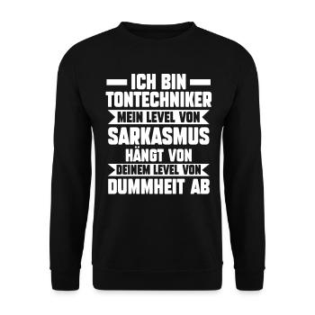 Toningenieur Tontechnik Tontechniker - Unisex Pullover - Schwarz - Vorne - Alina (178cm) & Michal (187cm)