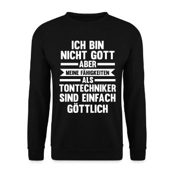Toningenieur Tontechnik Tontechniker - Unisex Pullover - Schwarz - Vorne - Alina (178cm) & Michal (187cm)