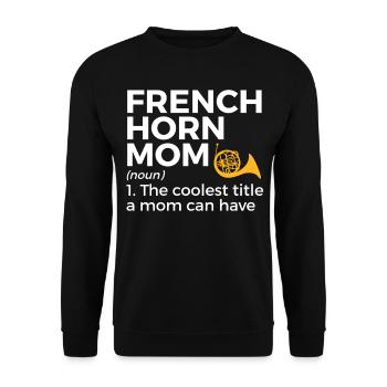 French horn musicians - Unisex Sweatshirt - black - Front - Alina (178cm) & Michal (187cm)