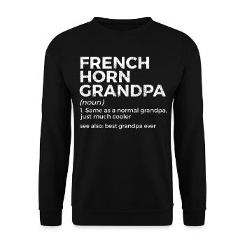 French horn musicians - Unisex Sweatshirt - black - Front - Alina (178cm) & Michal (187cm)