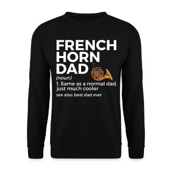 French horn musicians - Unisex Sweatshirt - black - Front - Alina (178cm) & Michal (187cm)