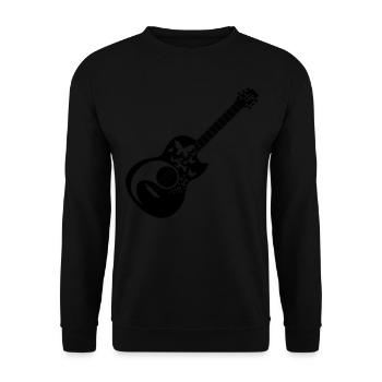 Basse Coeur Basse Guitariste Basse Guita - Sweat-shirt Unisexe - noir - Devant - Alina (178cm) & Michal (187cm)