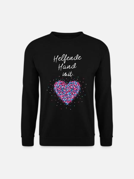 Helfende Hand mit Herz Ehrenamtliche Helferin - Unisex Pullover - Schwarz