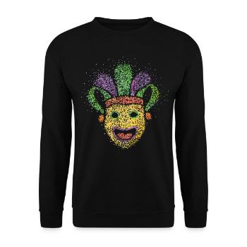Carnival Confetti Jeck Fastelovend Costume Set - Sweat-shirt Unisexe - noir - Devant - Alina (178cm) & Michal (187cm)