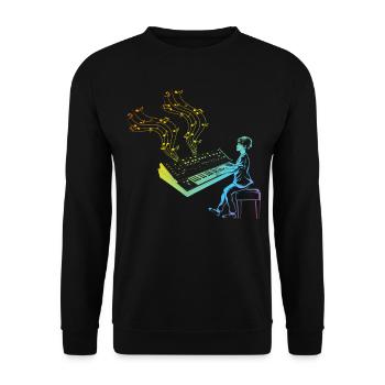 Pianist Piano Keyboard Player Piano Music Piano Pl - Unisex Pullover - Schwarz - Vorne - Alina (178cm) & Michal (187cm)