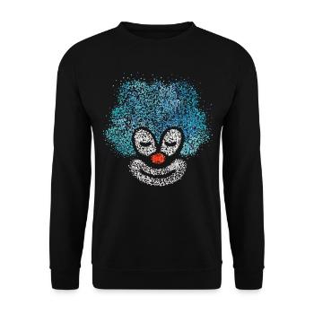 Carnival Clown Viva Colonia Kölle Alaaf Confetti - Unisex Sweatshirt - black - Front - Alina (178cm) & Michal (187cm)