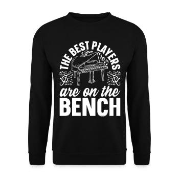 Pianiste pianiste - Les meilleurs joueurs sont sur le - Sweat-shirt Unisexe - noir - Devant - Alina (178cm) & Michal (187cm)