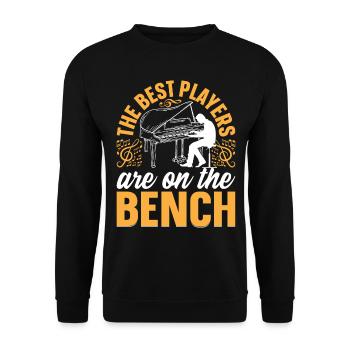 The Best Players Are On The Bench I Piano Pianist - Unisex Sweatshirt - black - Front - Alina (178cm) & Michal (187cm)
