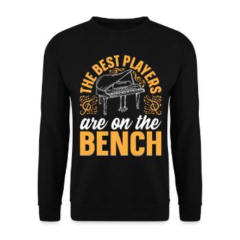 The Best Players Are On The Bench I Piano Player P - Unisex Sweatshirt - black - Front - Alina (178cm) & Michal (187cm)