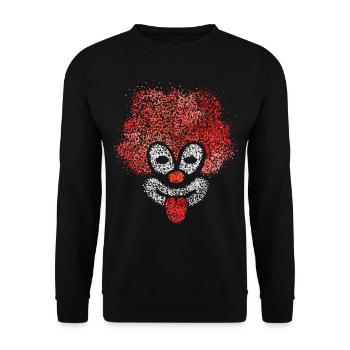Clown Costume de remplacement Carnaval Carnaval Confettis Jeck - Sweat-shirt Unisexe - noir - Devant - Alina (178cm) & Michal (187cm)