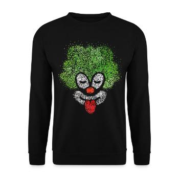 Clown Carnival Confetti Fastelovend Viva Colonia - Unisex Sweatshirt - black - Front - Alina (178cm) & Michal (187cm)