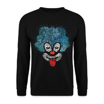 Clown Carnival Confetti Viva Colonia Kölle Alaaf - Unisex Sweatshirt - black - Front - Alina (178cm) & Michal (187cm)