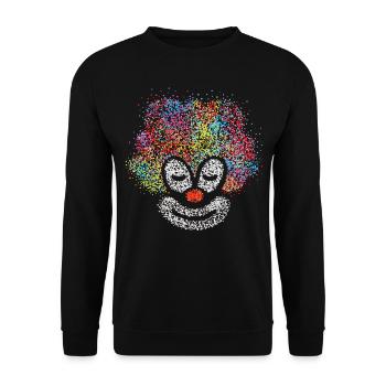 Confetti Clown Carnaval Costume Set Jeck - Sweat-shirt Unisexe - noir - Devant - Alina (178cm) & Michal (187cm)