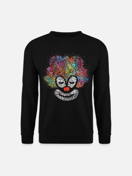 Konfetti Clown Karneval Fasching Kostümersatz Jeck - Unisex Pullover - Schwarz