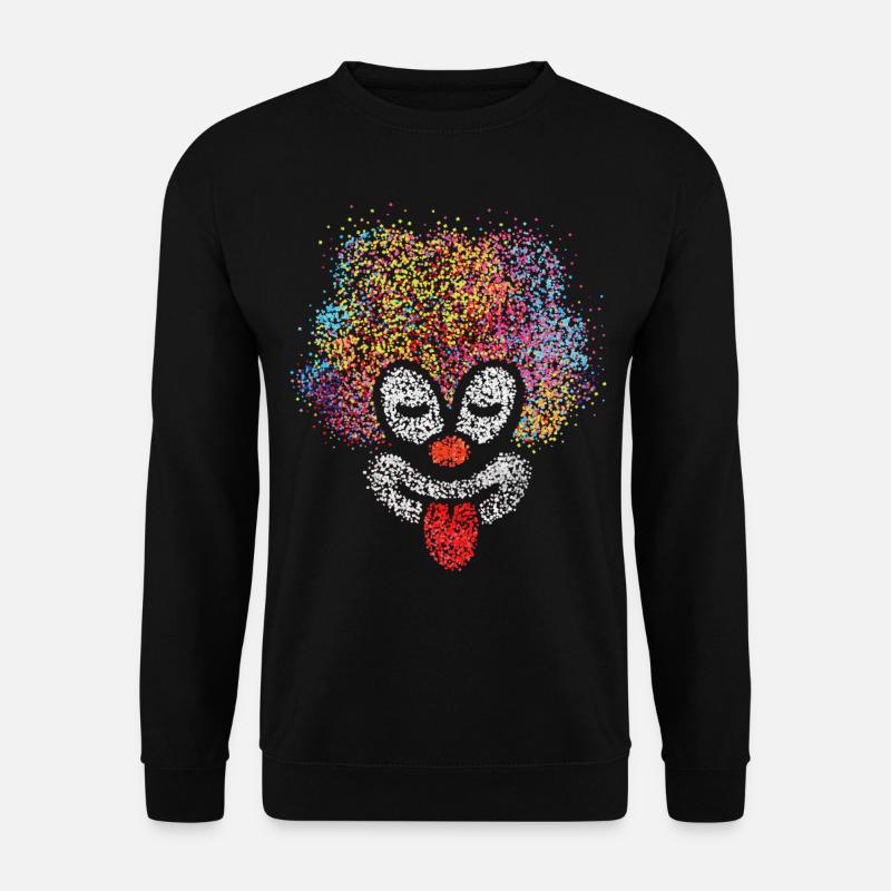 Karneval Clown Fasching Konfetti Fastelovend - Unisex Pullover - Schwarz