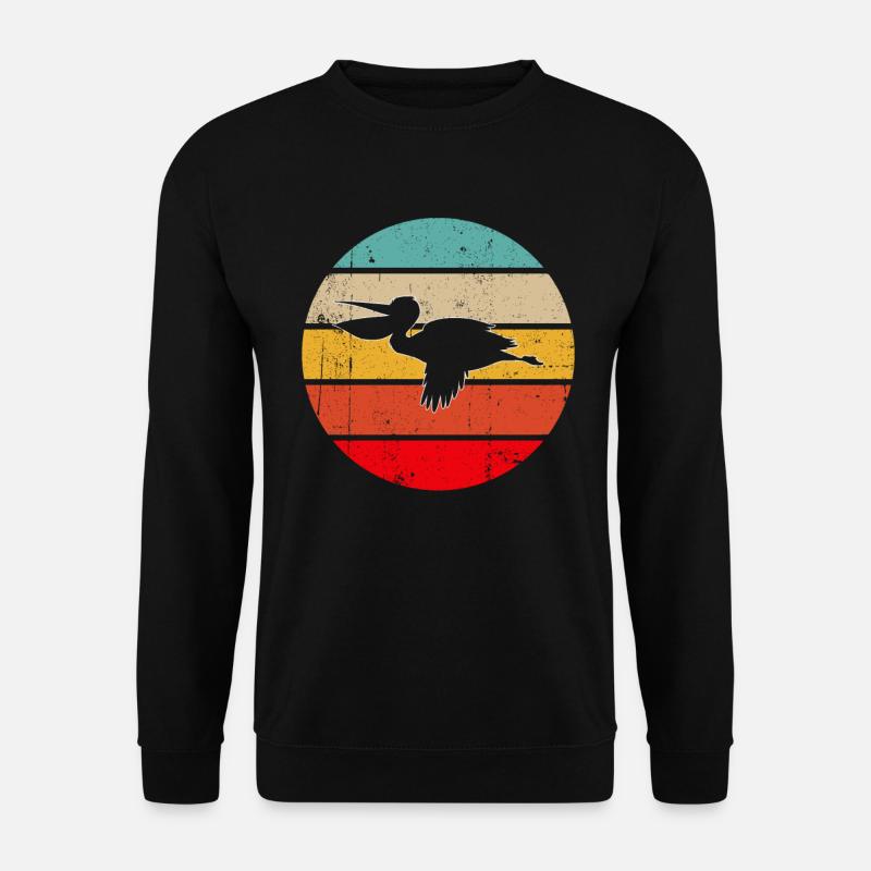 Pelikan Retro - Unisex Pullover - Schwarz