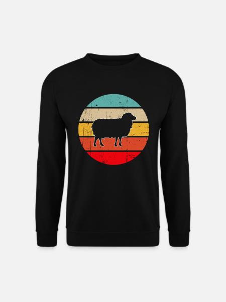 Sheep Retro - Unisex Sweatshirt - black
