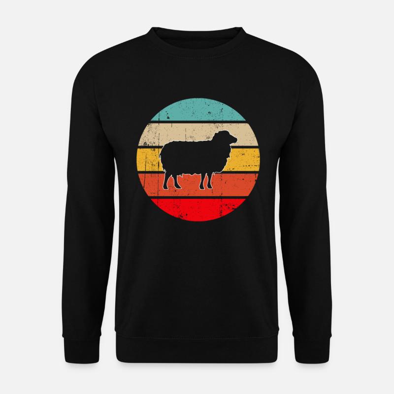 Sheep Retro - Unisex Sweatshirt - black