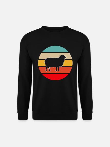 Sheep Retro - Unisex Sweatshirt - black