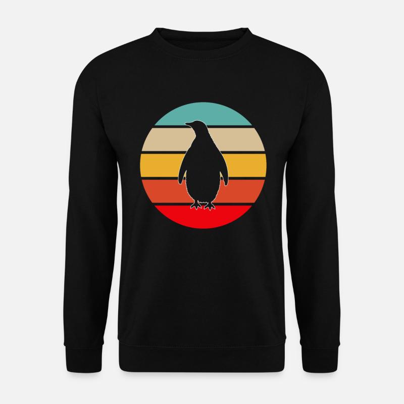 Pingouin Rétro - Sweat-shirt Unisexe - noir