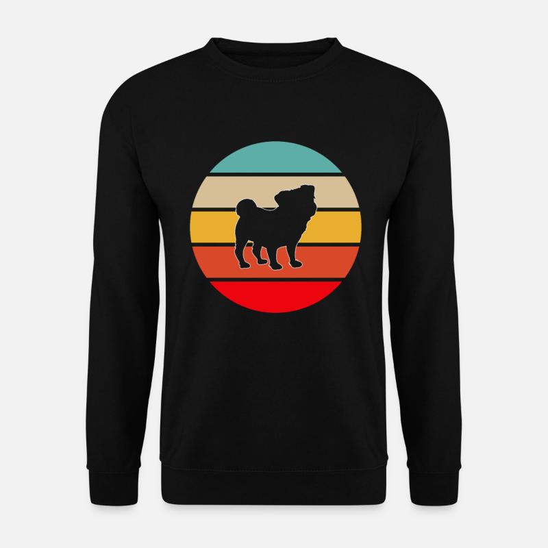 Pug Retro - Unisex Sweatshirt - black