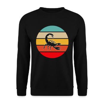 Scorpio Retro - Unisex Sweatshirt - black - Front - Alina (178cm) & Michal (187cm)